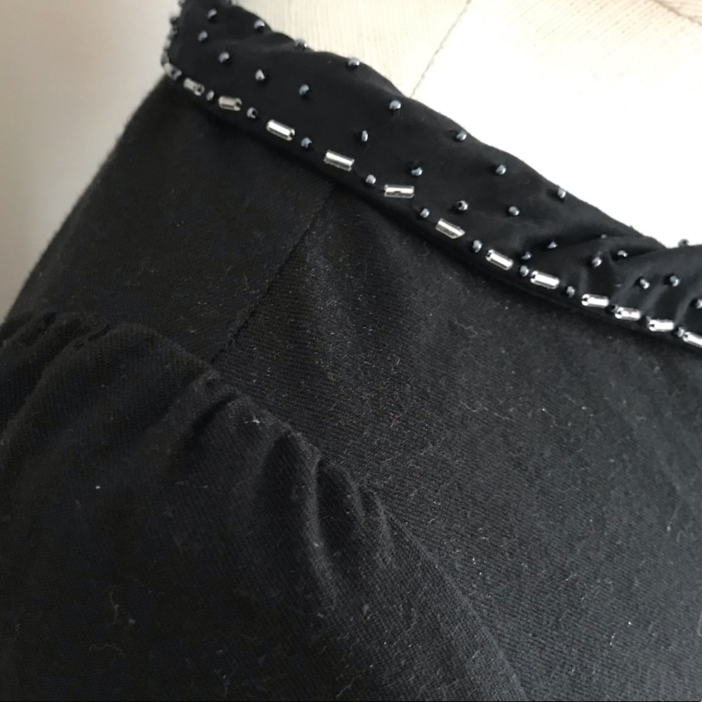 Maison Scotch Dress, Beaded Peter Pan Collar, Size 2, Black - Picture 3 of 6